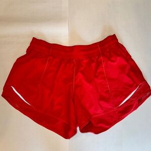 LULULEMON HOTTY HOT SHORTS - RED - SIZE 10